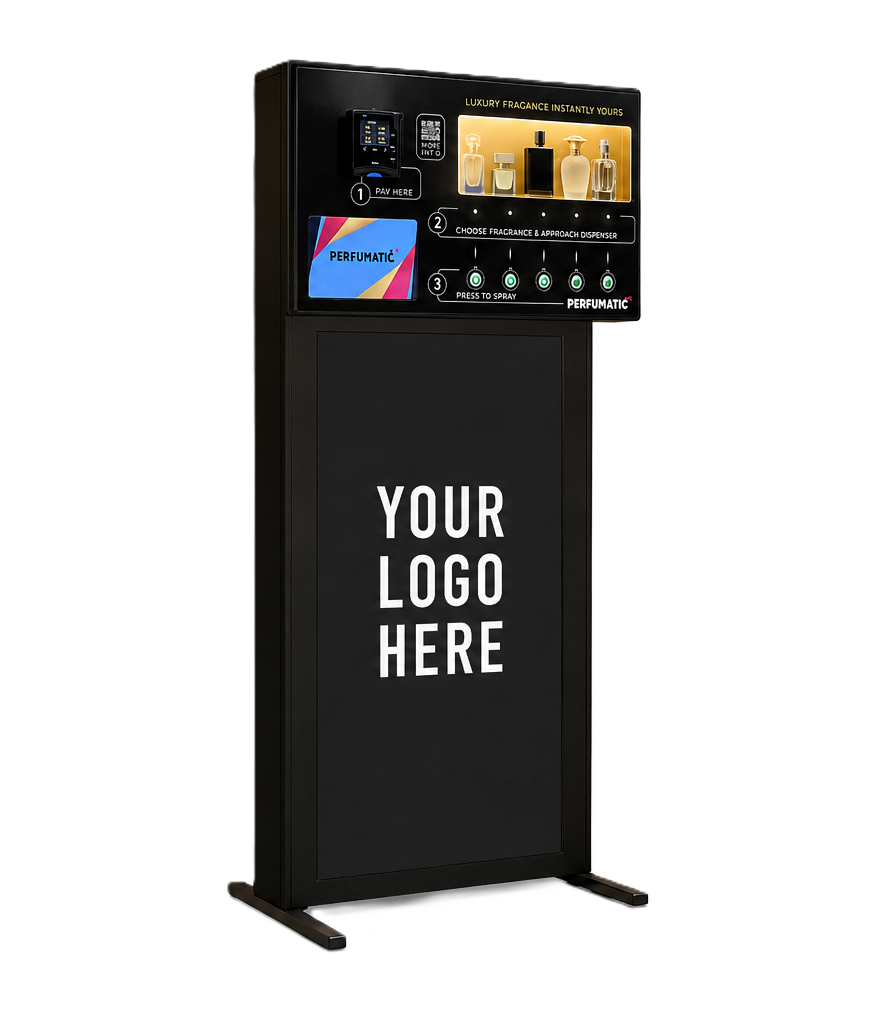 Perfumatic Texas freestanding self-service perfume spray vending machine