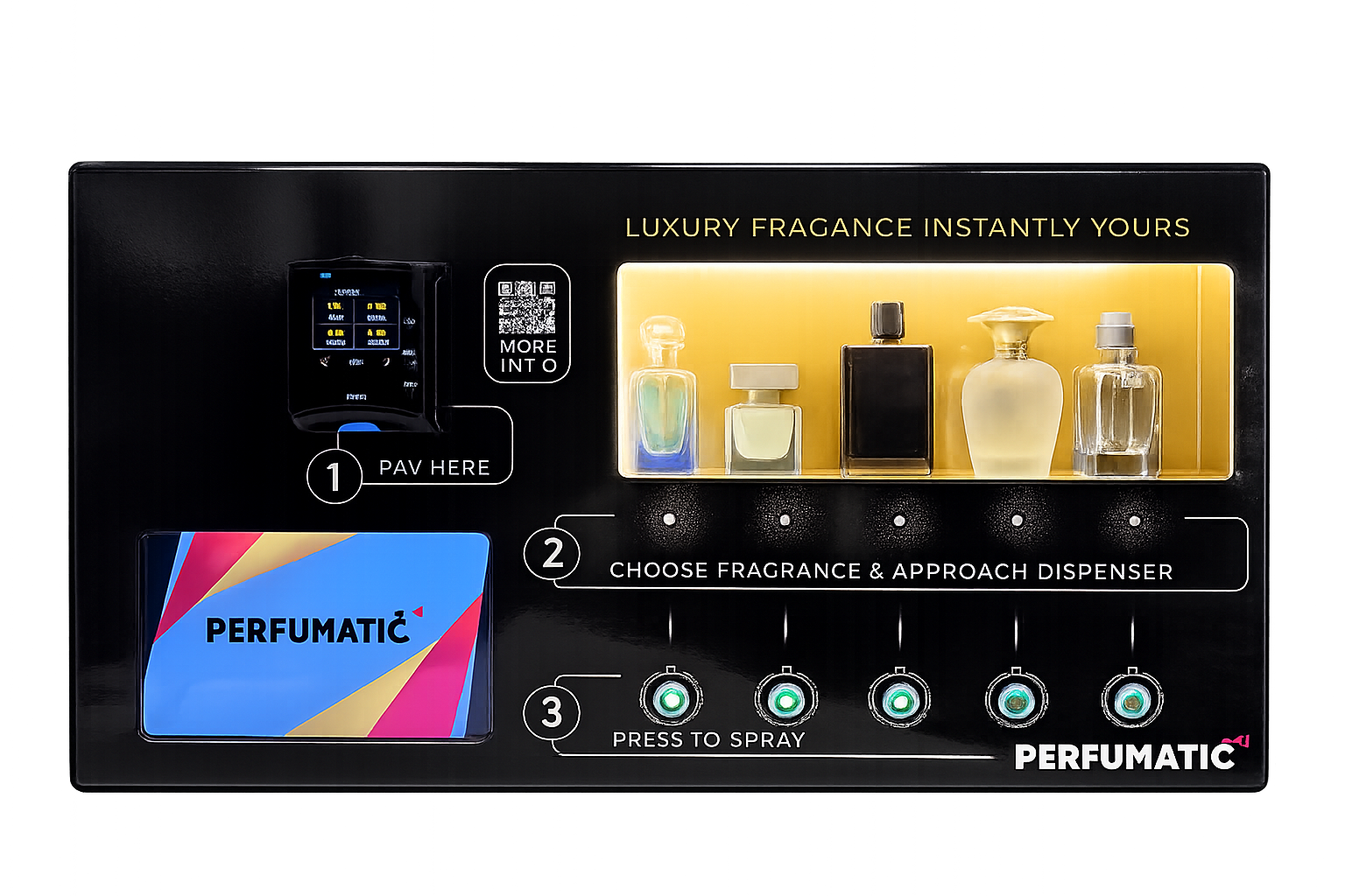 Perfumatic freestanding machine